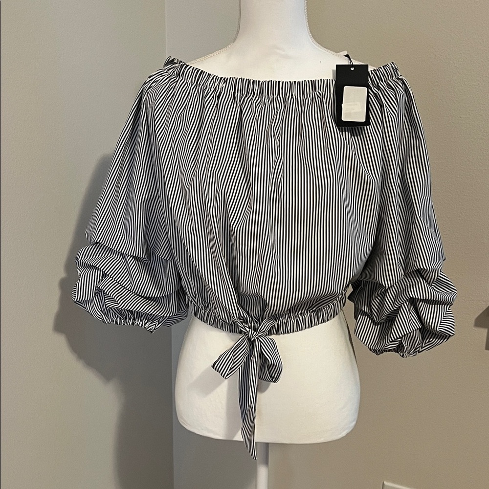 Striped Off-Shoulder Blouse